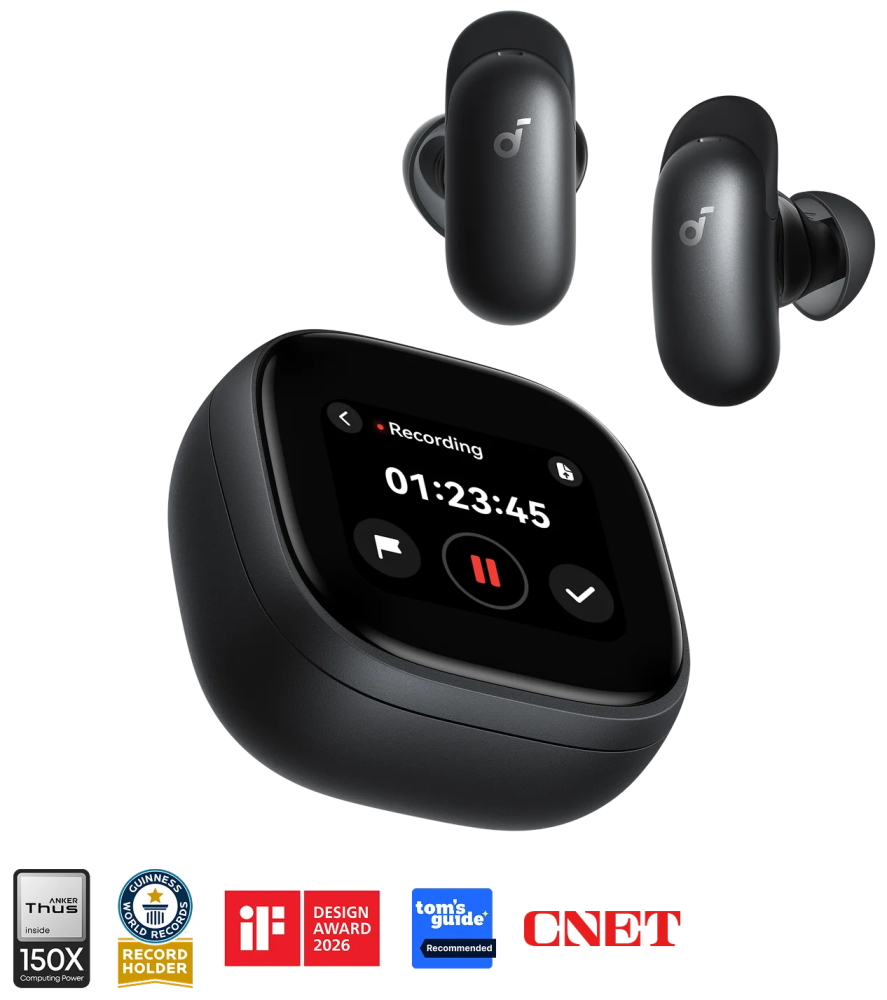 Anker Soundcore Liberty 5 Pro Max/ Sluchátka/ Bluetooth/ ANC/ Display/ černá D1204G11
