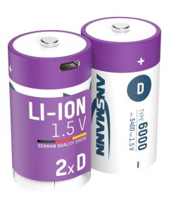 Ansmann Li-ion typ D ,min. 5400mAh, s nabíjecí elektronikou, USB-C 14690