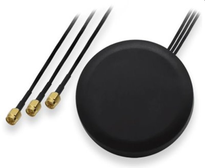 Anténa Teltonika COMBO SISO MOBILE/GNSS/WIFI ROOF GSM/LTE, 2x SMA, 1x RSMA, 2,5dBi, 3m, venkovní 003R-00254