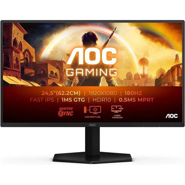 AOC 25G42E 24,5" Fast IPS 1920x1080 80M:1 1ms 300cd HDMI DP čierny 180Hz