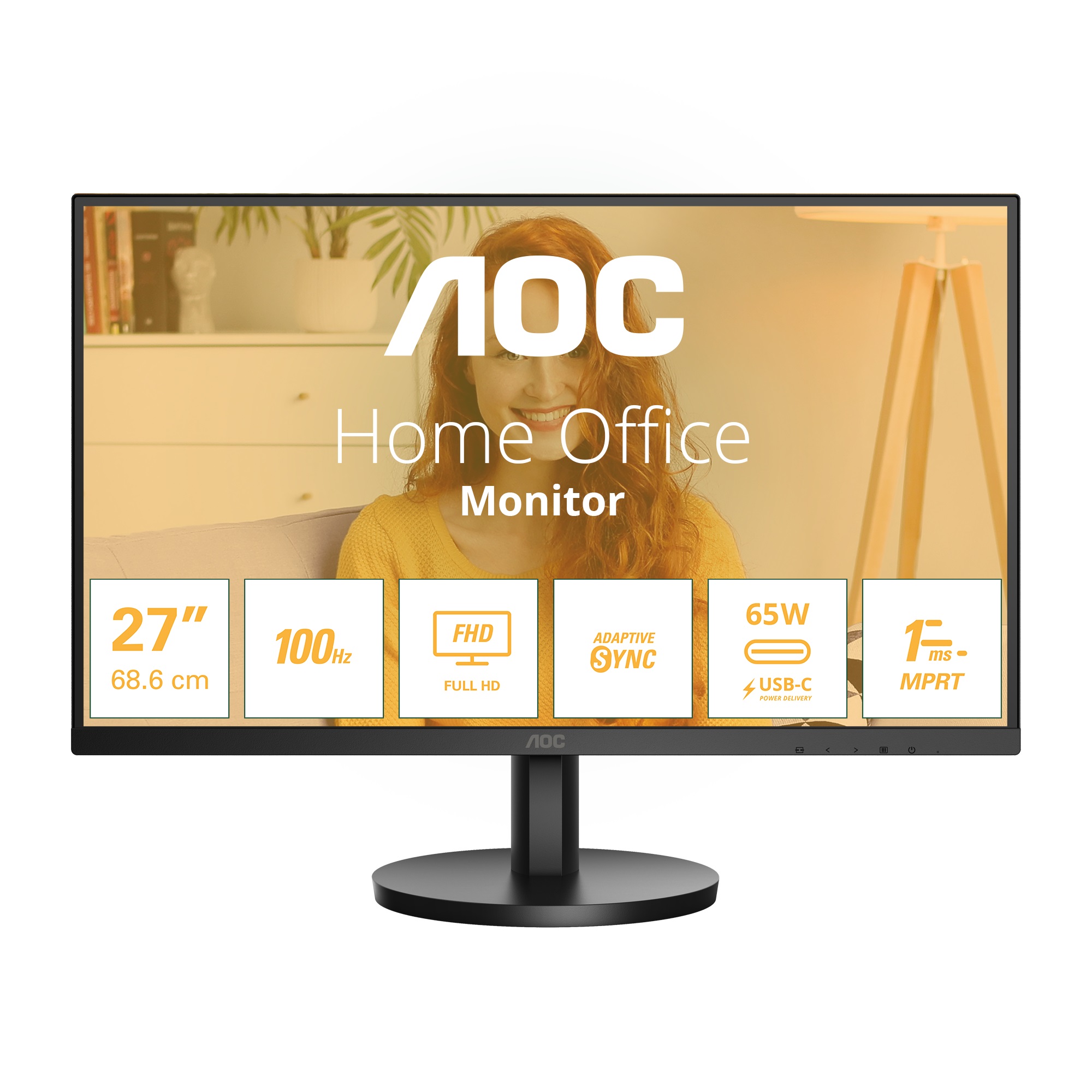AOC/27B3CA2/27"/IPS/FHD/100Hz/1ms/Black/3R