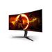 AOC LCD herní CU34G2XP 34" zakřivený VA 21:9 FreeSync/3440x1440@180Hz/1ms/400cd/80mil:1/2xHDMI/2xDP/4xUSB/VE CU34G2XP/BK
