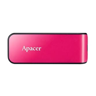 Apacer USB flash disk, 2.0, 64GB, AH334, ružový, AP64GAH334P-1, s výsuvným konektorom