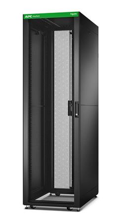 APC Easy Rack 600mm/48U/1100mm with Roof, Side panel,castors,feet and 4 Brackets, No Bottom, black ER6822