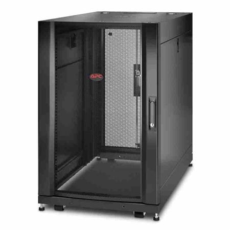 APC NetShelter SX 18U Serverová stojanová skříň 600 mm × 900 mm s bočnicemi, černá, nárazuvzdorný obal AR3006SP