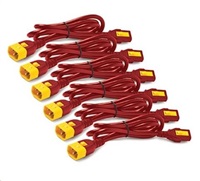 APC Power Cord Kit (6 ks), Locking, C13 to C14, 1.2m, Red AP8704S-WWX340
