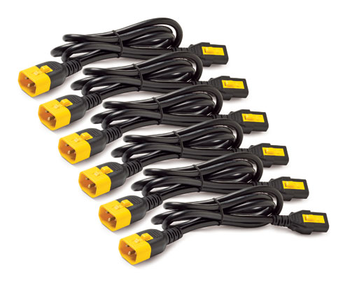APC Power Cord Kit, ( 6ea) ,Locking, 10A, 100-230V, C13 to C14 0,6m AP8702S