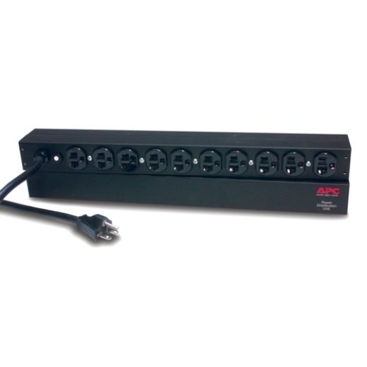 APC Rack PDU, Basic, 1U, 20A, 120V, (10)5-20; 5-20P AP9563
