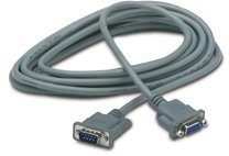 APC - Sériová prodlužovací šňůra - DB-9 (M) do DB-9 (F) - 4.6 m - šedá - pro P/N: AP9624, BK350EIX5 AP9815