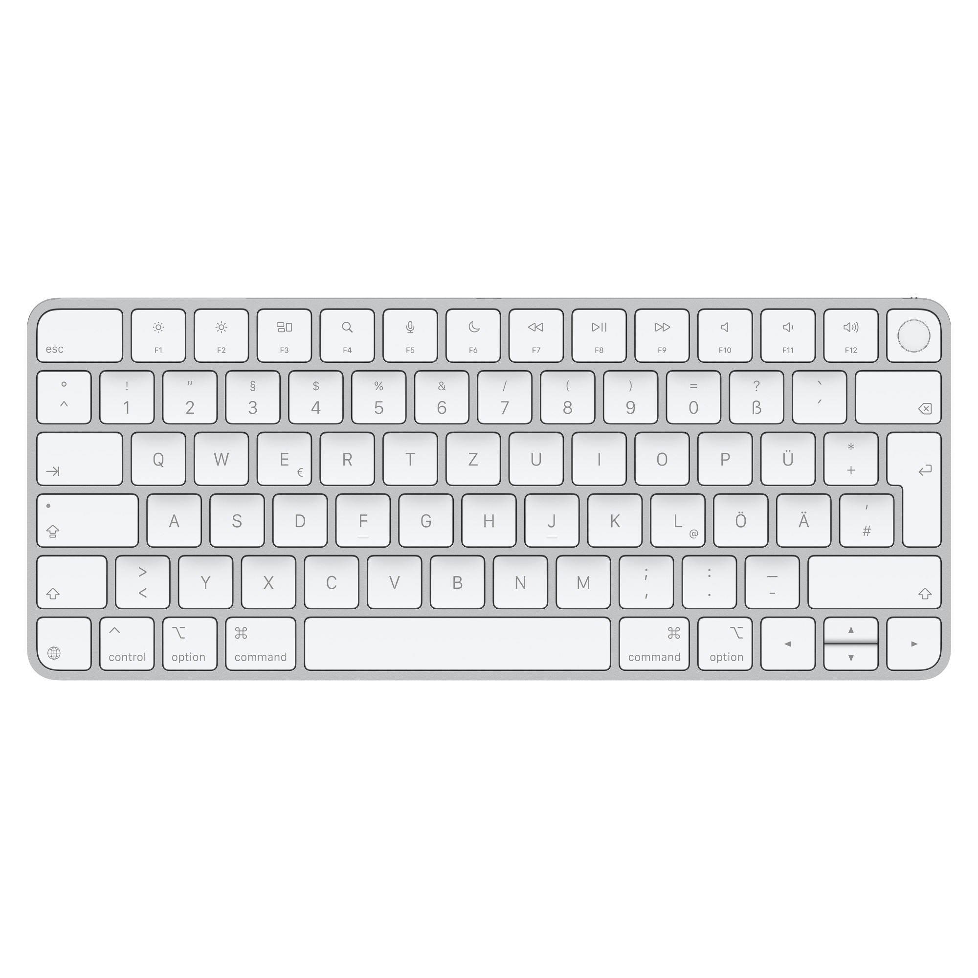 Apple Magic Keyboard Touch ID/Bezdrátová Bluetooth/GER layout/Bílá MXCK3D/A