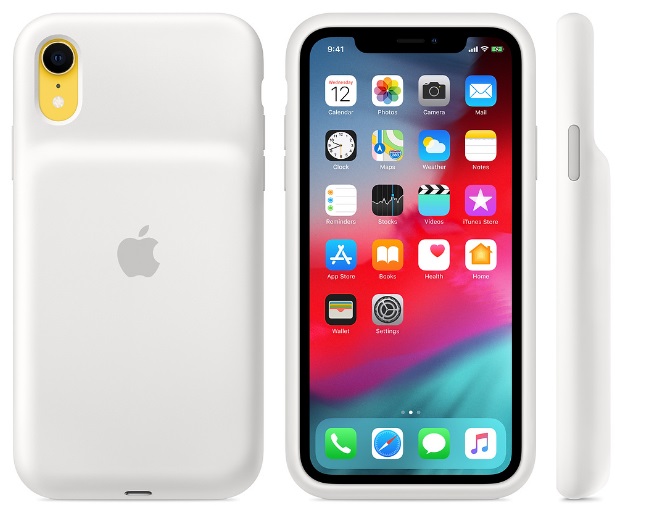 Apple Smart - Pouzdro na baterii pro mobilní telefon - silikon - bílá - pro iPhone XR MU7N2ZM/A