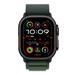 Apple Watch 49mm Dark Green Alpine Loop - Medium - Black Titanium Finish MYPR3ZM/A