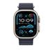 Apple Watch 49mm Navy Ocean Band - Natural Titanium Finish MXTH3ZM/A