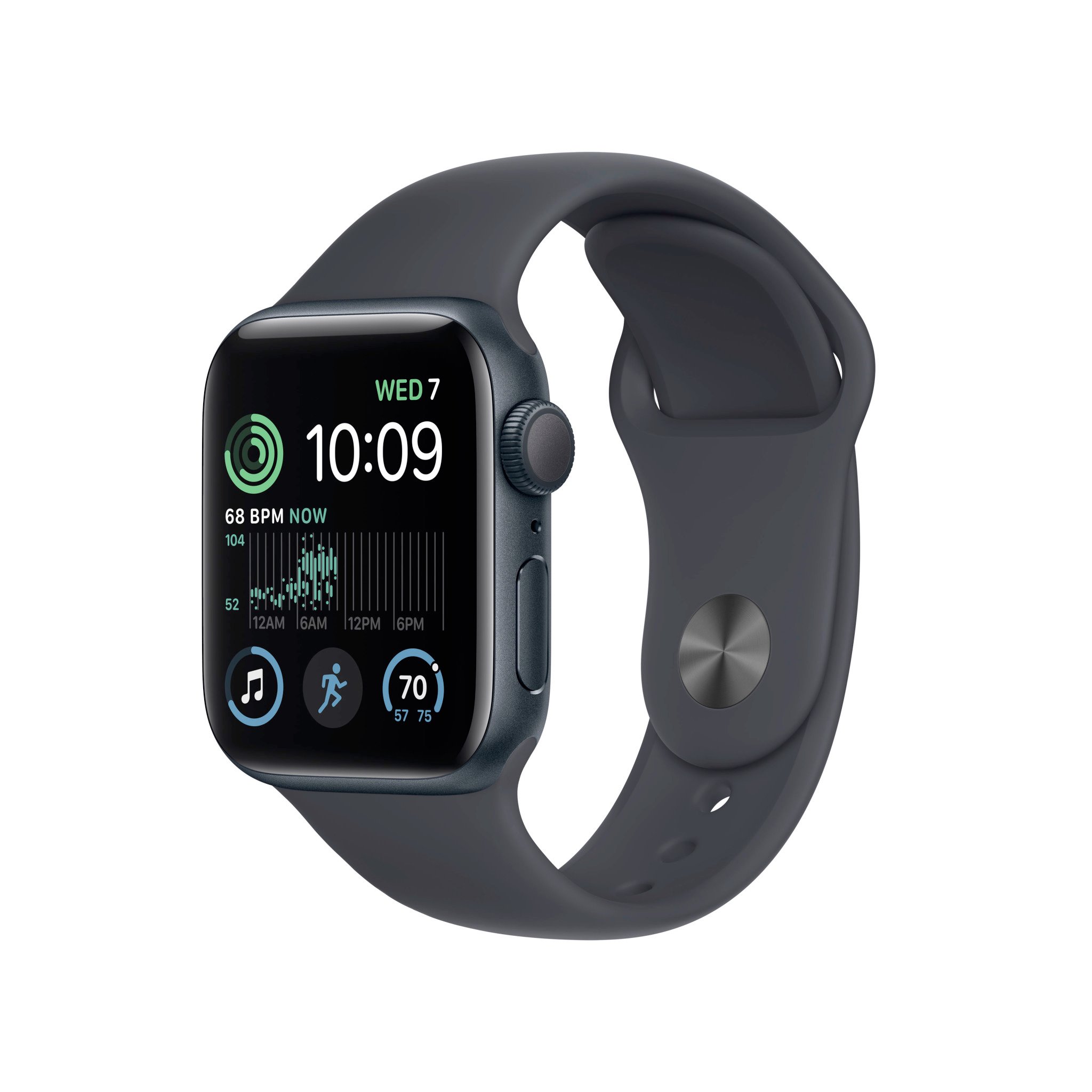 Apple Watch SE GPS 40mm Midnight Aluminium Case with Midnight Sport Band - Regular mnjt3cs/a