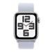 Apple Watch SE GPS 44mm Silver Aluminium Case with Blue Cloud Sport Loop MXET3QC/A