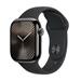 Apple Watch Series 10 GPS + Cellular 42mm Slate Titanium Case with Black Sport Band - S/M MWXG3QC/A