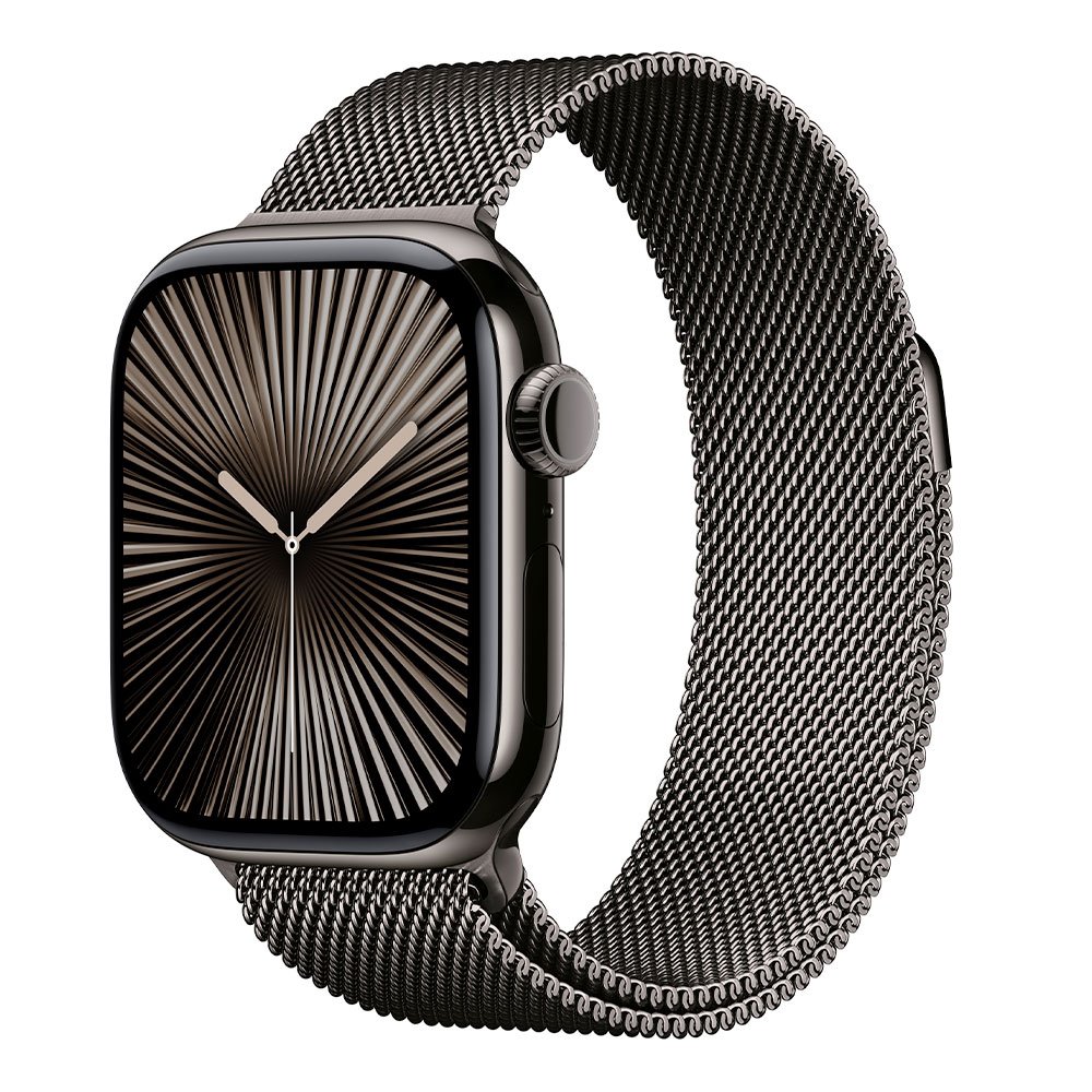 Apple Watch Series 10 GPS + Cellular 46mm Slate Titanium Case with Slate Milanese Loop - S/M MC7R4QC/A