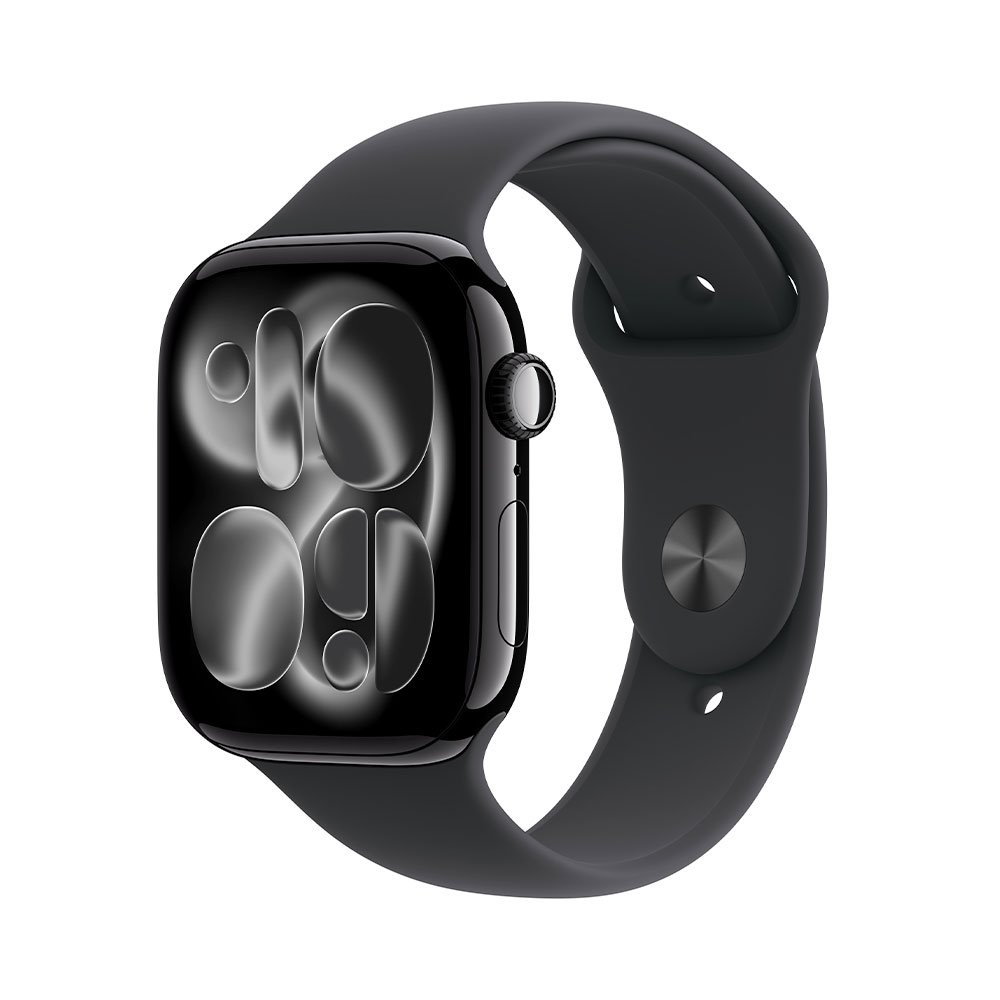 Apple Watch Series 11 GPS 42mm Jet Black Aluminium Case with Black Sport Band - S/M MEQT4WF/A
