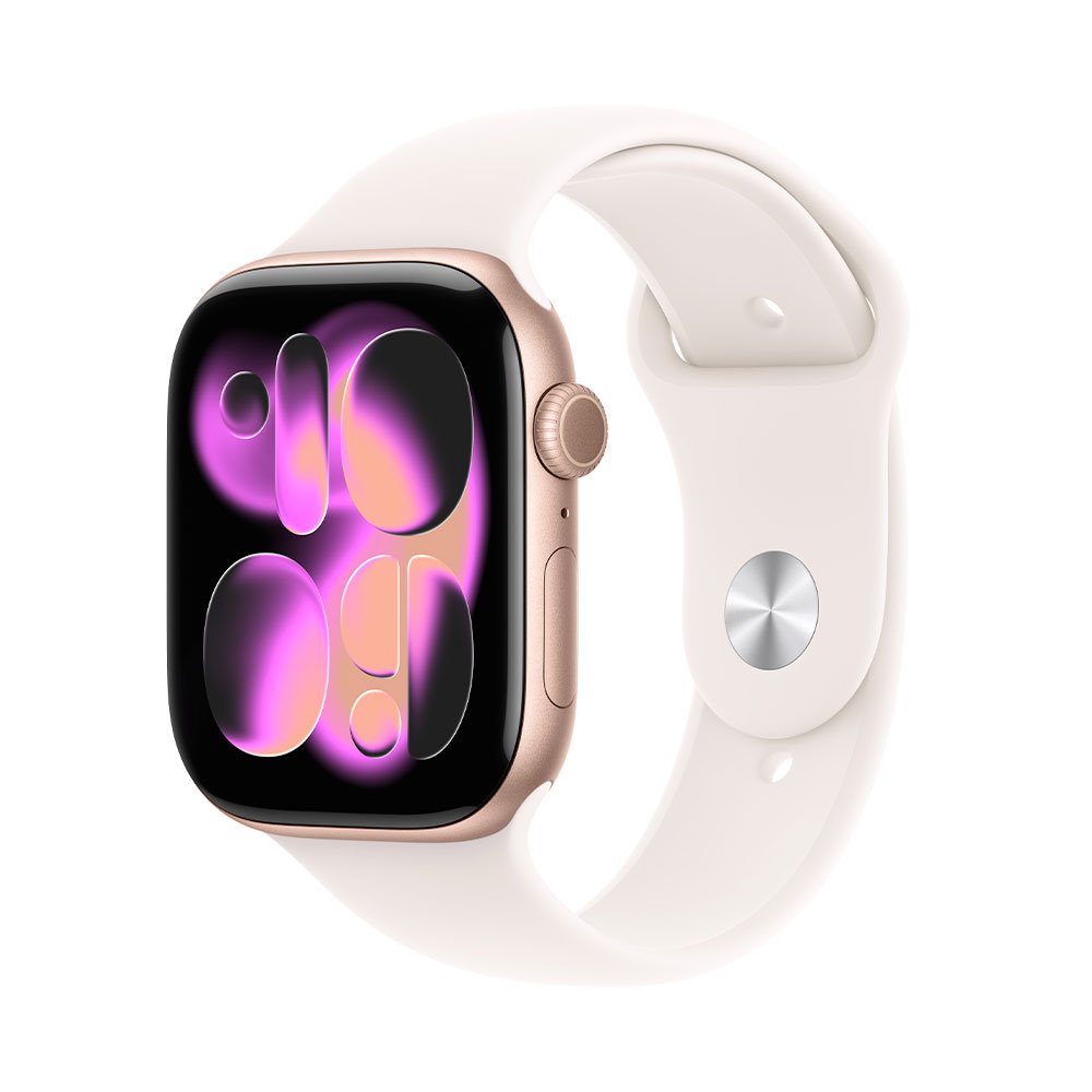 Apple Watch Series 11 GPS 42mm Rose Gold Aluminium Case with Light Blush Sport Band - S/M MEU04WF/A