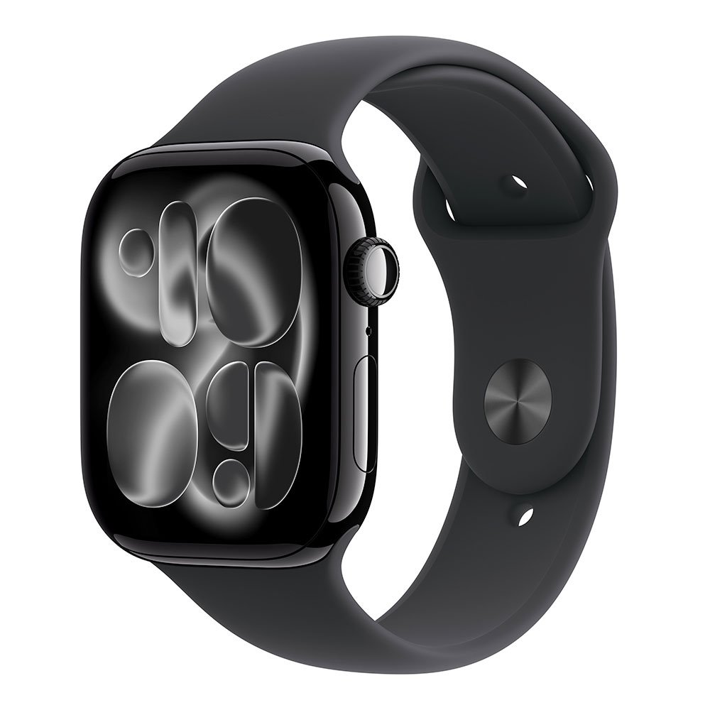 Apple Watch Series 11 GPS 46mm Jet Black Aluminium Case with Black Sport Band - M/L MEUX4WF/A