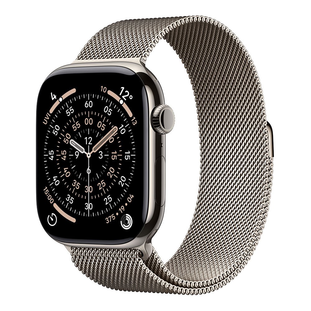 Apple Watch Series 11 GPS + Cellular 46mm Natural Titanium Case with Natural Milanese Loop - S/M MFCY4WF/A