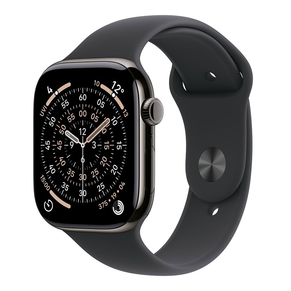Apple Watch Series 11 GPS + Cellular 46mm Slate Titanium Case with Black Sport Band - S/M MFD14WF/A