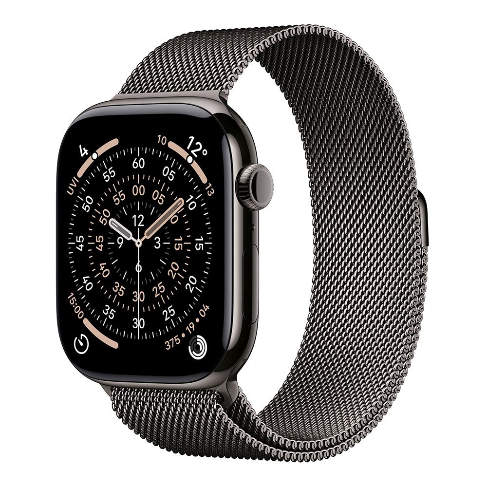 Apple Watch Series 11 GPS + Cellular 46mm Slate Titanium Case with Slate Milanese Loop - S/M MFD34WF/A