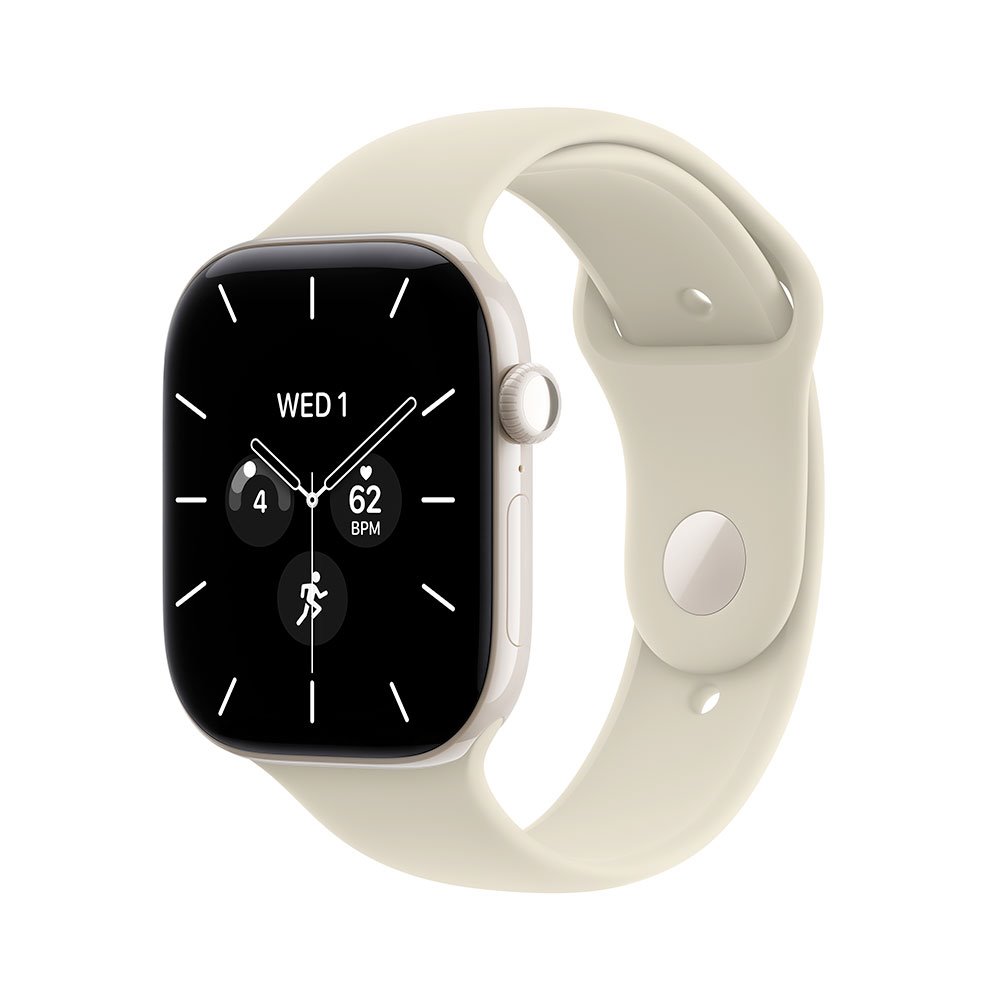 Apple Watch Series 12 GPS + Cellular 42mm Pearl White Ceramic Case with Sand Sport Band - M/L MJGX4RK/A