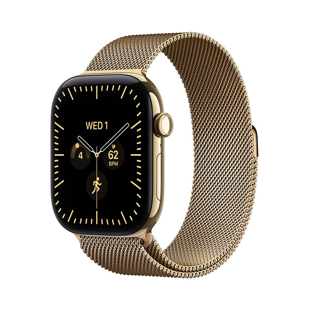 Apple Watch Series 12 GPS + Cellular 42mm Radiant Gold Titanium Case with Radiant Gold Milanese Loop MJGL4RK/A
