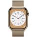 Apple Watch Series 8 GPS + Cellular 41mm Gold Stainless Steel Case with Gold Milanese Loop mnjf3cs/a