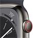 Apple Watch Series 8 GPS + Cellular 41mm Graphite Stainless Steel Case with Midnight Sport Band - Regular mnjj3cs/a