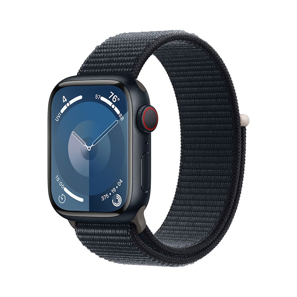 Apple Watch Series 9 Cellular 41mm Temně inkoustový hliník s temně inkoustovým provlékacím řemínkem MRHU3QC/A
