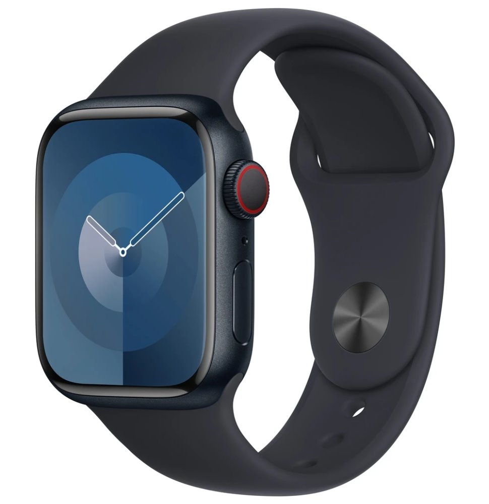 Apple Watch Series 9 Cellular 41mm Temně inkoustový hliník s temně inkoustovým sportovním řemínkem M MRHT3QC/A