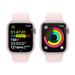 Apple Watch Series 9 Cellular 45mm Růžový hliník se světle růžovým sportovním řemínkem S/M MRMK3QC/A