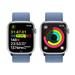 Apple Watch Series 9 Cellular 45mm Stříbrný hliník s ledově modrým provlékacím řemínkem MRMJ3QC/A