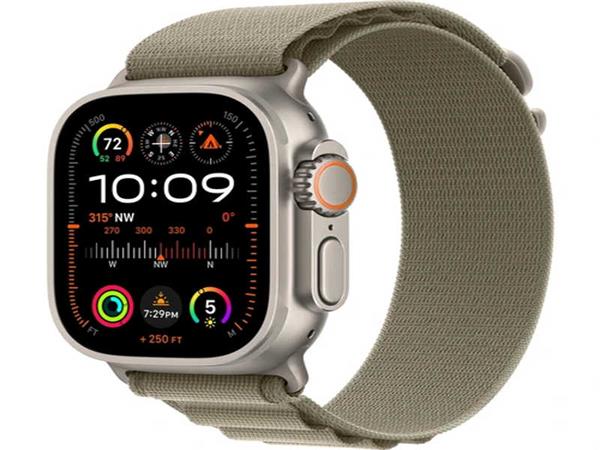 Apple Watch Ultra 2 49mm titanová s olivovým alpským tahem S MREX3CS/A