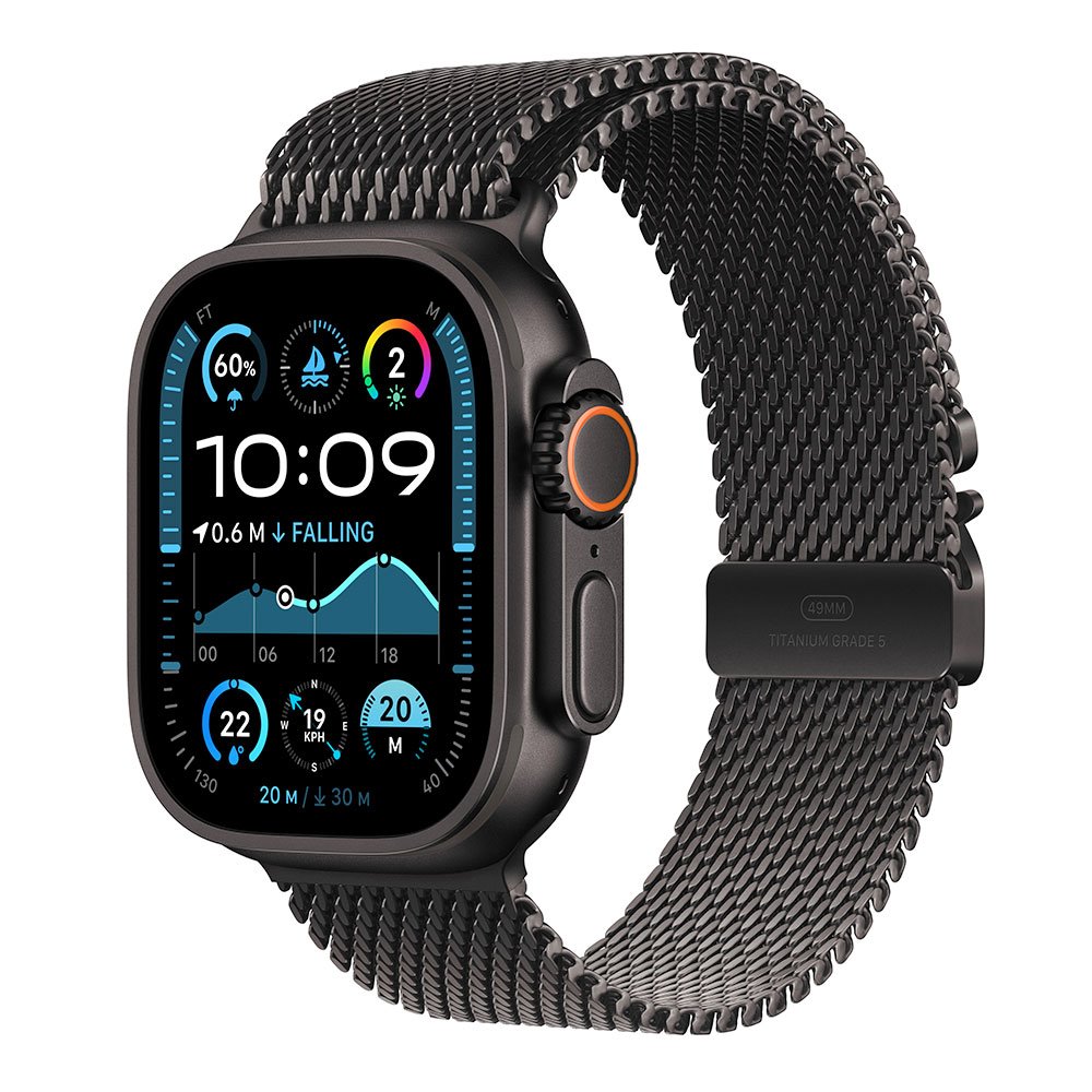 Apple Watch Ultra 2 GPS + Cellular 49mm Black Titanium Case with Black Titanium Milanese Loop - L MX5V3CS/A