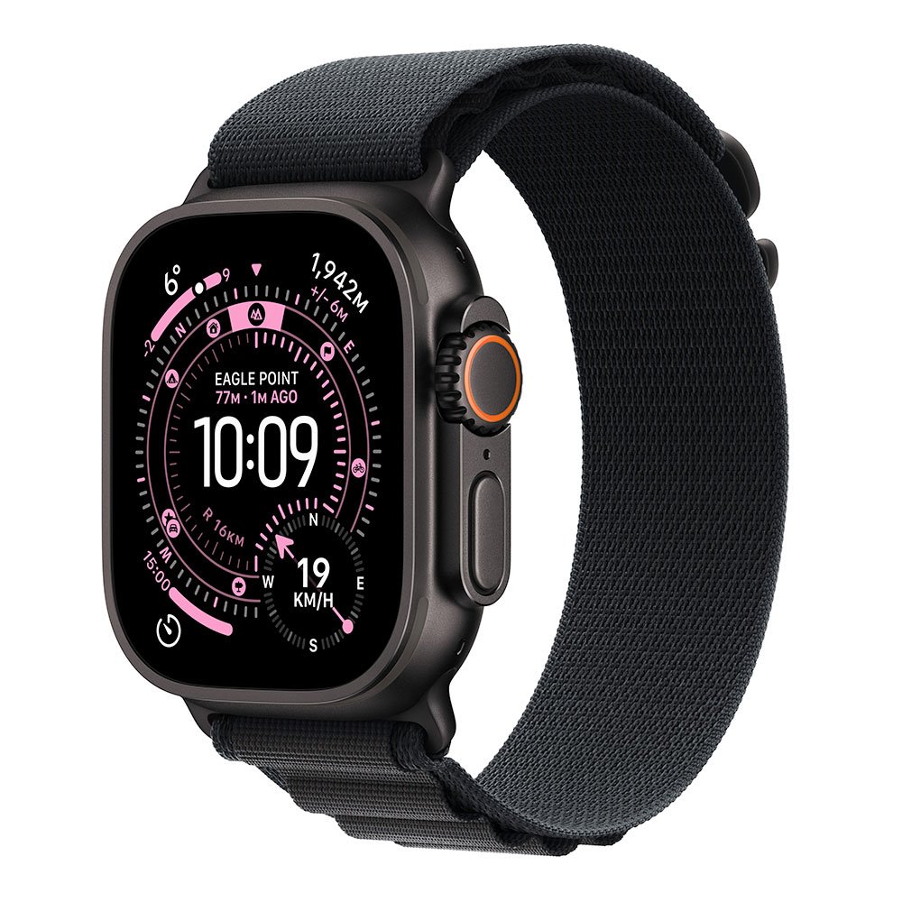 Apple Watch Ultra 3 GPS + Cellular 49mm Black Titanium Case with Black Alpine Loop - Medium MF0V4QC/A