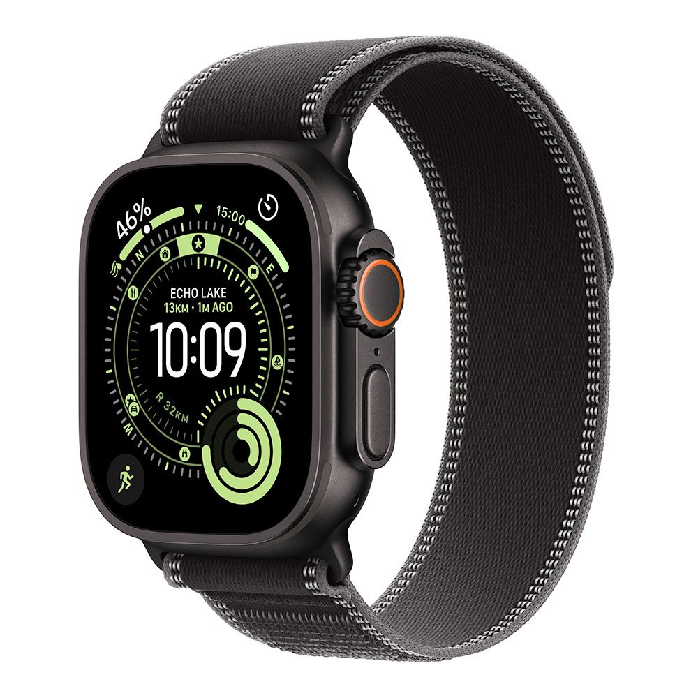 Apple Watch Ultra 3 GPS + Cellular 49mm Black Titanium Case with Black/Charcoal Trail Loop - M/L MF1H4QC/A