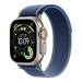 Apple Watch Ultra 3 GPS + Cellular 49mm Natural Titanium Case with Blue/Bright Blue Trail Loop - M/L MEWU4QC/A