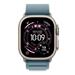 Apple Watch Ultra 3 GPS + Cellular 49mm Natural Titanium Case with Light Blue Alpine Loop - Large MEWP4QC/A