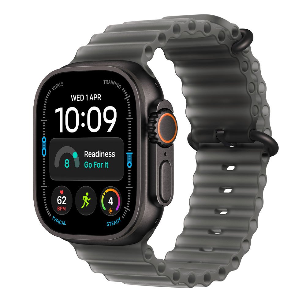 Apple Watch Ultra 4 GPS + Cellular 49mm Black Titanium Case with Translucent Black Ocean Band MJAY4QC/A