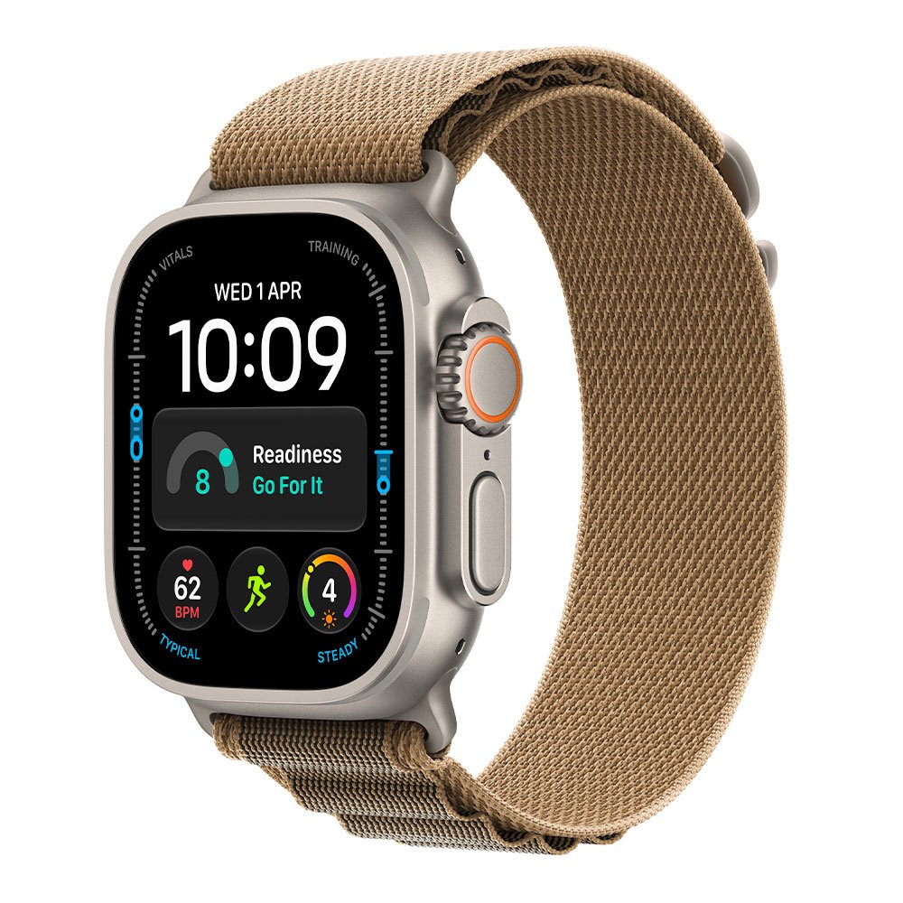 Apple Watch Ultra 4 GPS + Cellular 49mm Natural Titanium Case with Desert Alpine Loop - S MJAE4QC/A