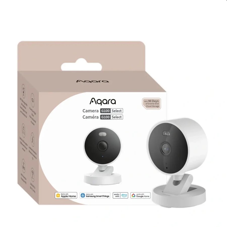 Aqara Smart Home Kamera G100, vnútorna/vonkajšia WiFi 2K, biela CH-C08D-W