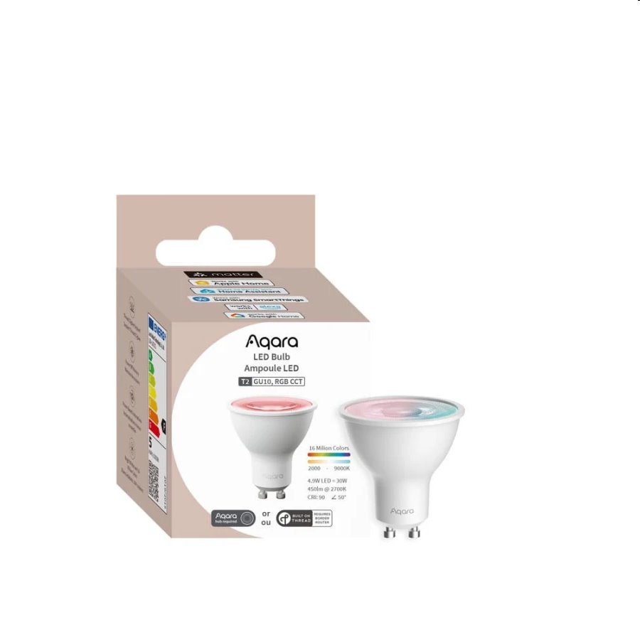 Aqara Smart Home LED žiarovka T2 GU10 RGB+CCT, Zigbee a Thread LB-L03D