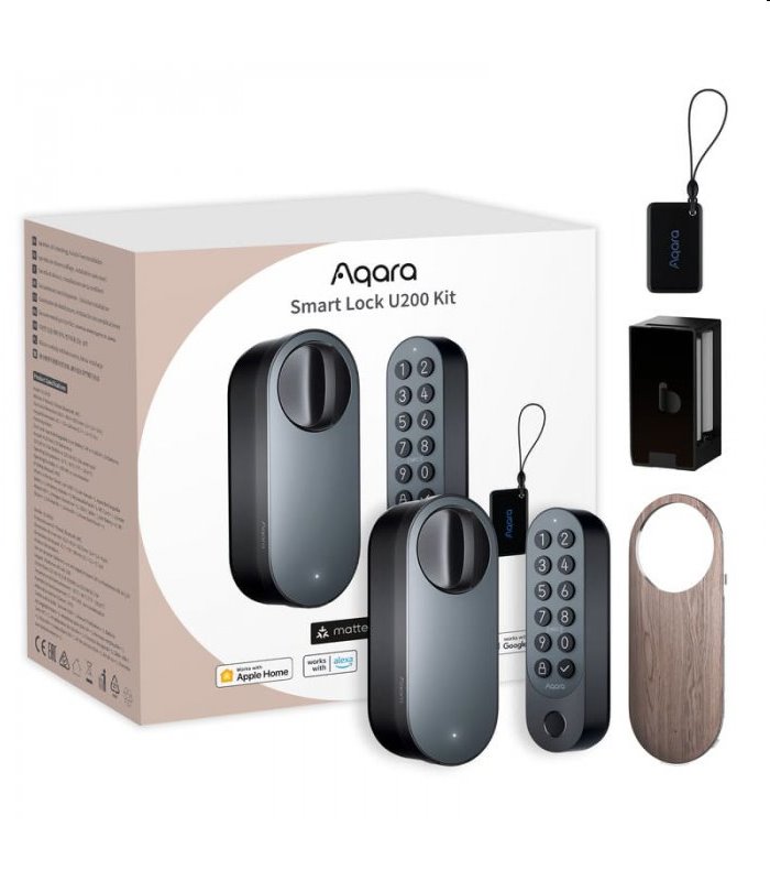 Aqara Smart Home zámok dverí U200 čierny EL-D02D-B
