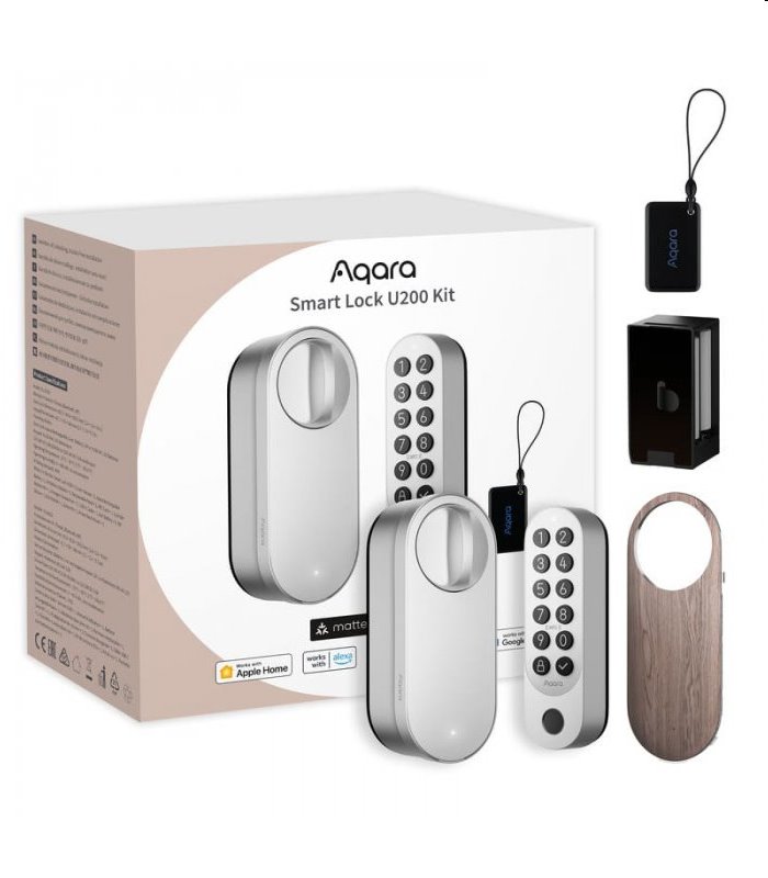 Aqara Smart Home zámok dverí U200 strieborný EL-D02D-S