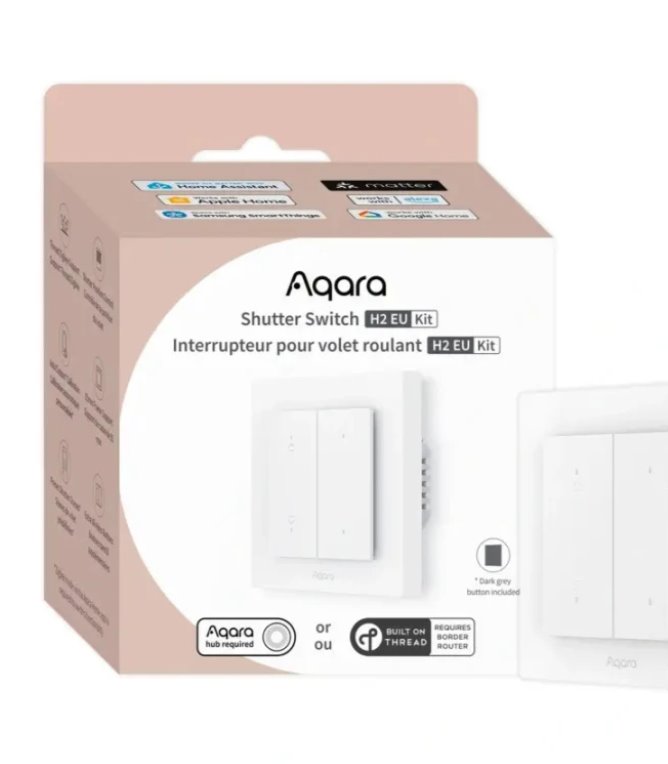 Aqara Smart Home Zigbee a Thread žalúziový vypínač H2 EU DS-K02D