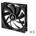 ARCTIC F12 Value Pack (Black) - ARCTIC F12 Case Fan - 120mm case fan low noise - Pack of 5pcs ACFAN00248A