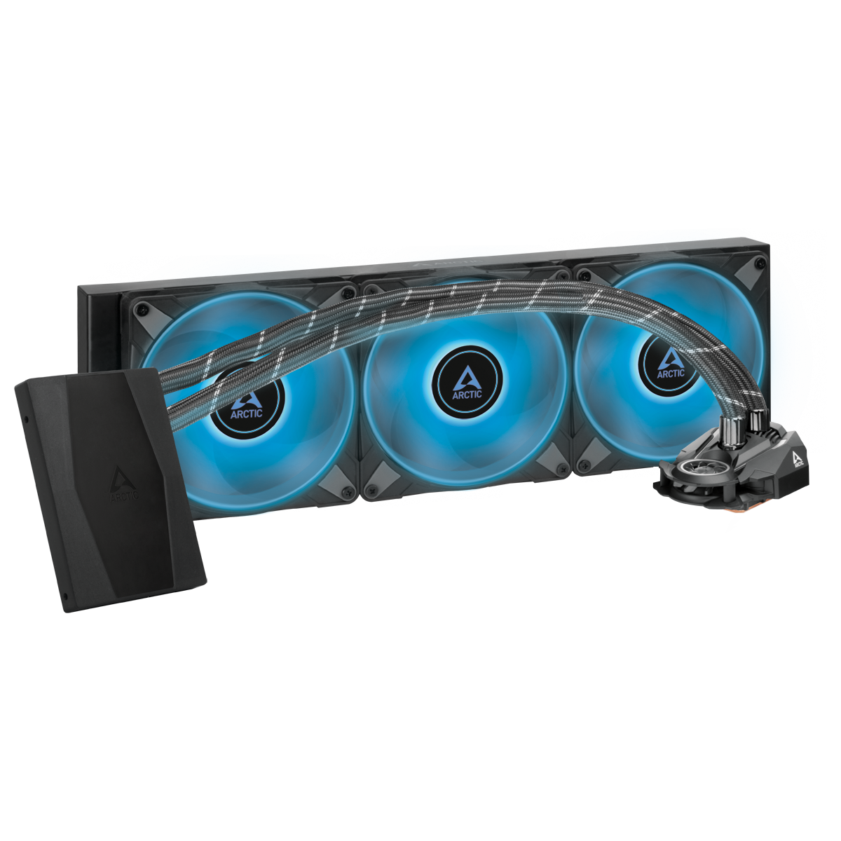 ARCTIC Liquid Freezer II - 420 RGB with controller: All-in-One CPU Water Cooler with 420mm radiator and 3x P ACFRE00111A